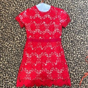 GB Red dress with flowers